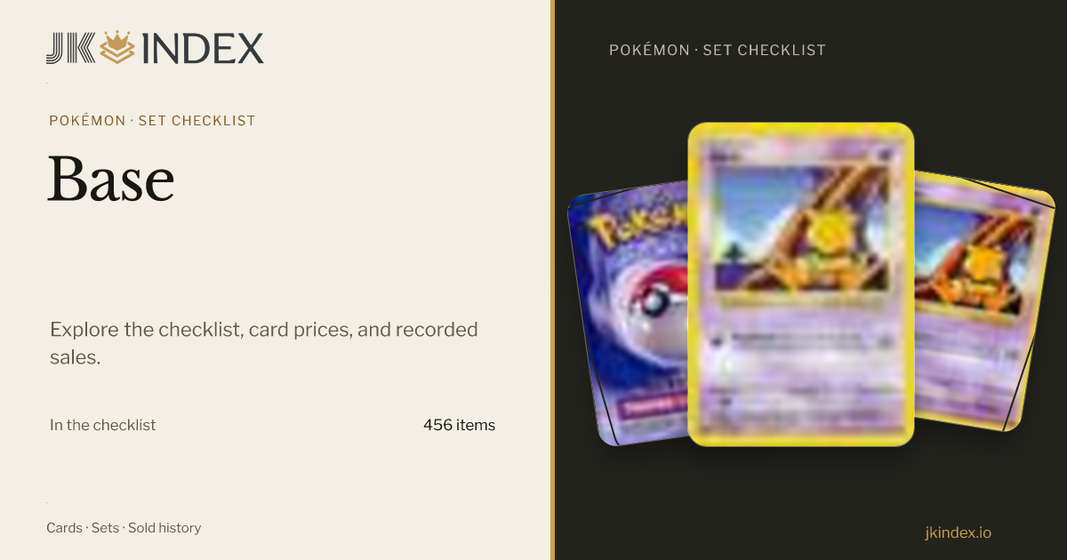 Base TCG Card Prices & Checklist | Pokémon | JK Index
