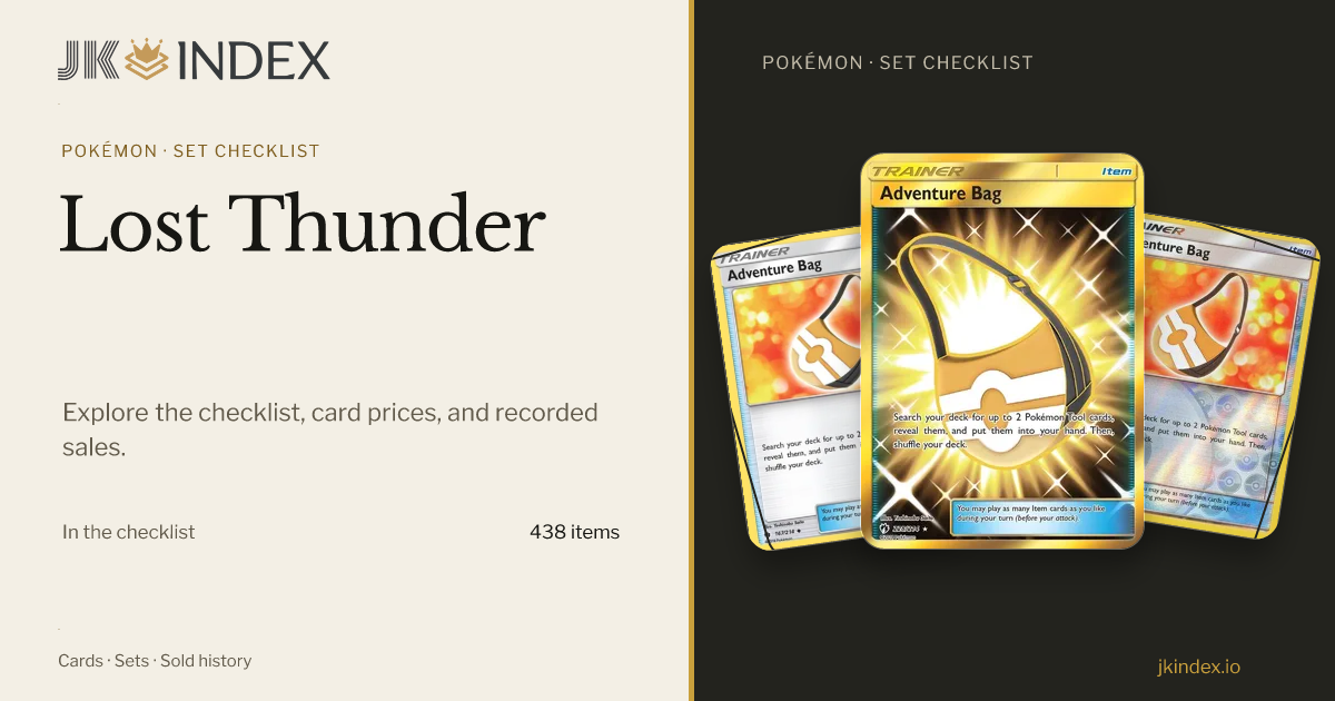 Lost Thunder TCG Card Prices & Checklist | Pokémon | JK Index