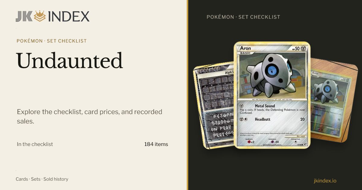 Undaunted TCG Card Prices & Checklist | Pokémon | JK Index